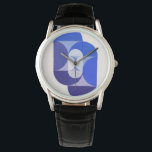 Joseph Schillinger Key Blue. Abstract geometric Watch<br><div class="desc">Joseph Schillinger "Key Blue" watch. Abstract geometric art.</div>