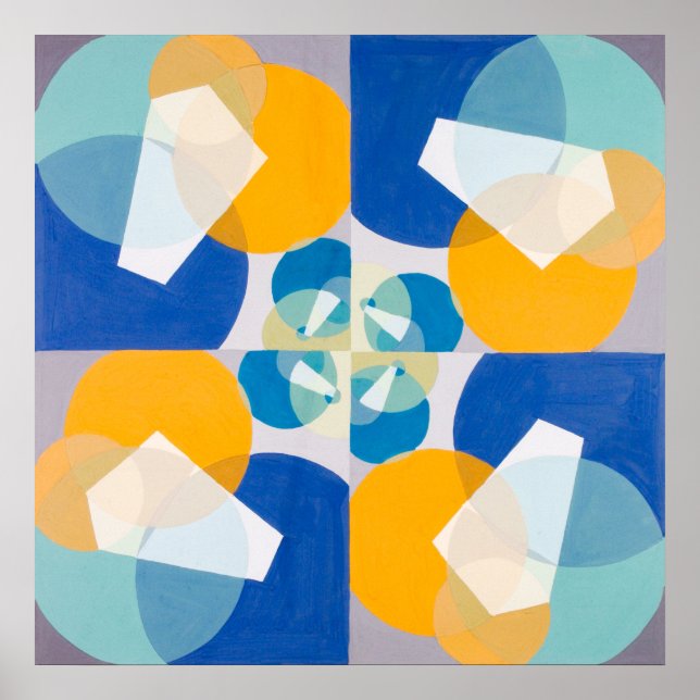 Joseph Schillinger's 'Green Squares 1934'  Poster (Front)