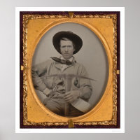 Joseph Sharp, with a pick axe, pan and gun (40010)