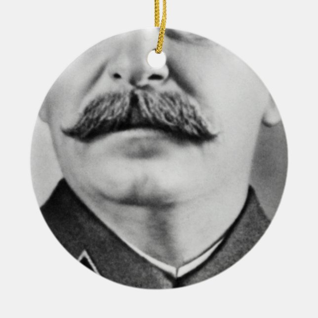 Joseph Stalin Photograph Ceramic Tree Decoration (Front)