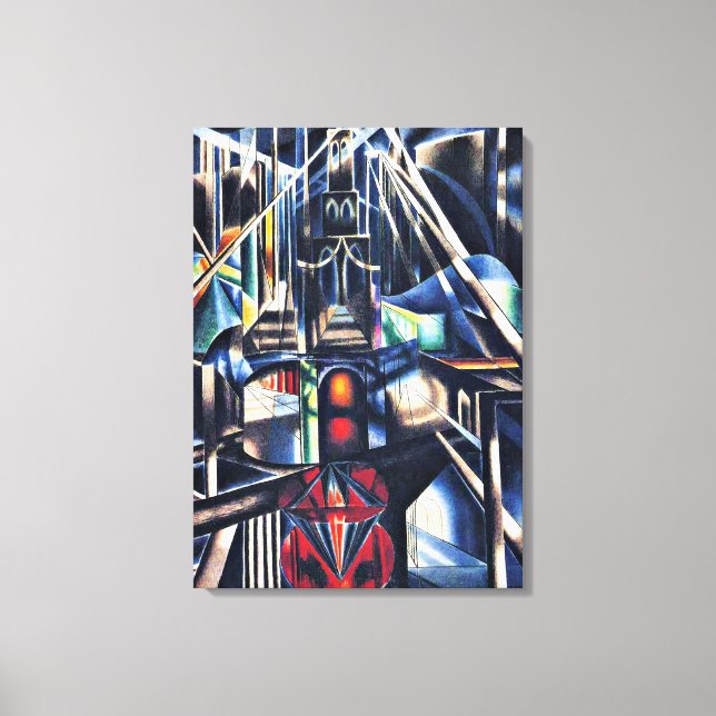 Joseph Stella - Old Brooklyn Bridge Canvas Print (Front)