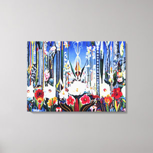 Joseph Stella painting, Flowers Italy Canvas Print