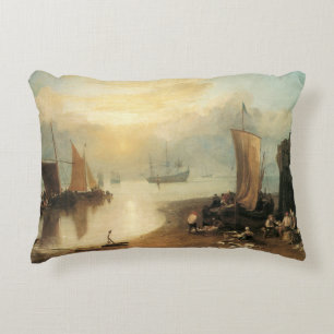 Joseph Turner, Vintage Victorian Maritime Fine Art Decorative Cushion
