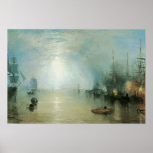 Joseph Turner, Vintage Victorian Maritime Seascape Poster