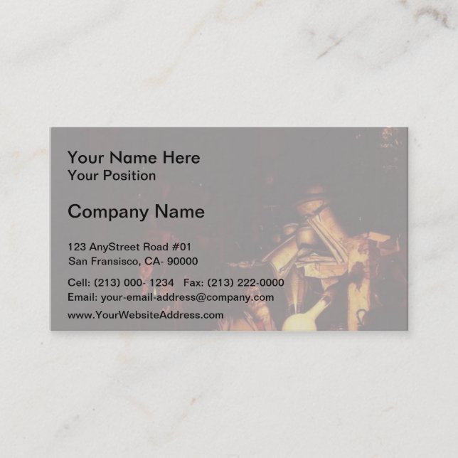 Joseph Wright-The Alchemist Discovering Phosphorus Business Card (Front)