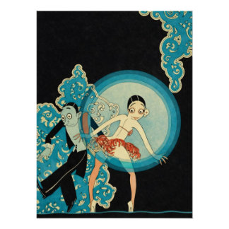 Josephine Baker Art Deco Dancing Couple Poster