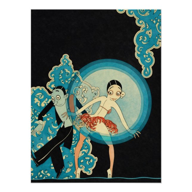 Josephine Baker Art Deco Dancing Couple   Poster (Front)