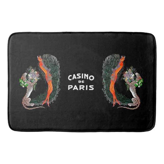 Josephine Baker Cheetah Jazz Age Bath Mat (Front)