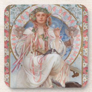 Josephine Crane Bradley as Lavia by Alphonse Mucha Coaster