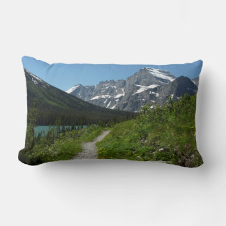 Josephine Lake Trail with Mount Guild at Glacier Lumbar Cushion