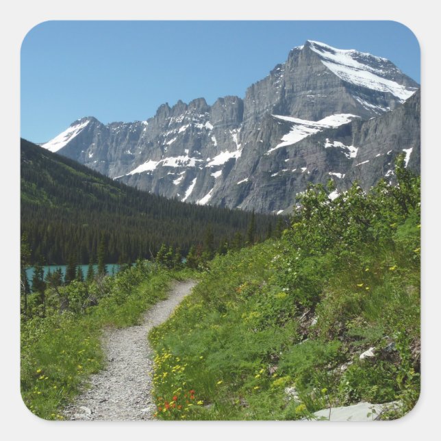 Josephine Lake Trail with Mount Guild at Glacier Square Sticker (Front)