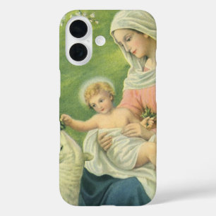 Joseph's Workshop with Mary and Baby Jesus iPhone 16 Case