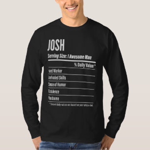 Josh  Nutritional Facts Serving Size Calories T-Shirt