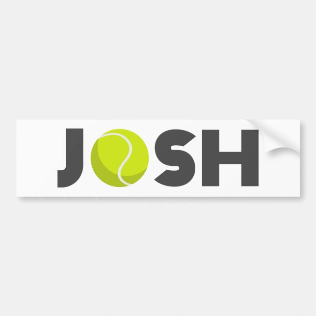 Josh Tennis Bumper Sticker (Front)