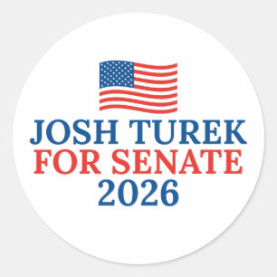 Josh Turek for Senate 2026 Iowa Election Classic Round Sticker
