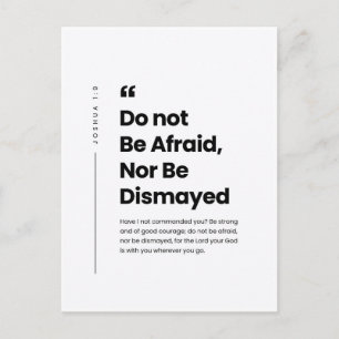 Joshua 1:9 Be Strong and Courageous Postcard