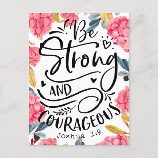 Joshua 1:9 Be Strong and Courageous Postcard