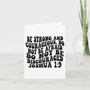 Joshua 1 9 Be Strong And Courageous Retro Vintage  Card