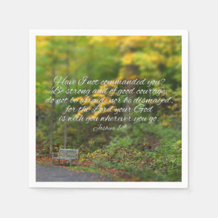 Joshua 1:9 Bible Verse Christian Scripture Napkin