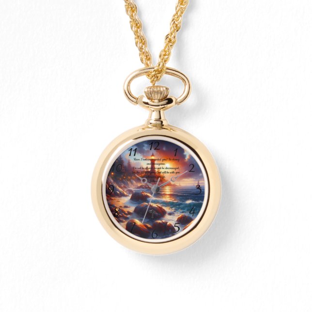 Joshua 1:9:Christian Faith prayer  Watch (Front)