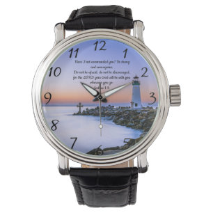 Joshua 1:9:Christian Faith prayer  Watch