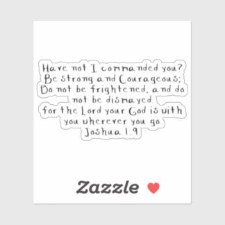 "Joshua 1:9" Custom-Cut Vinyl Stickers