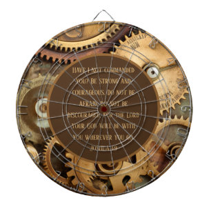 Joshua 1:9 Dart Board Encouraging Bible Verse
