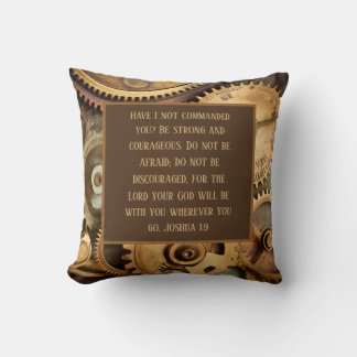 Joshua 1:9 Throw Pillow Encouraging Bible Verse 