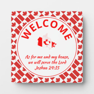 Joshua 24:15 As For Me And My House CANADA Plaque
