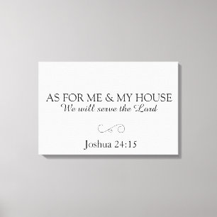 Joshua 24:15 bible verse canvas