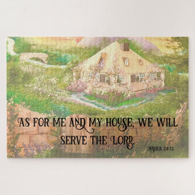 Joshua 24:15  jigsaw puzzle (Horizontal)