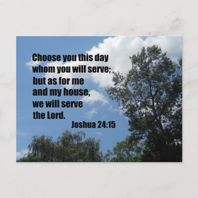 Joshua 24:15 postcard (Front)