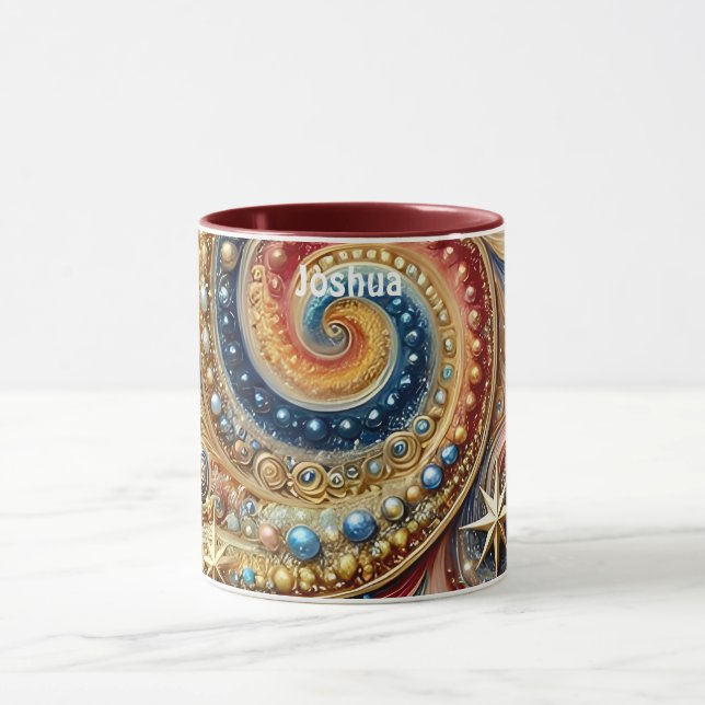JOSHUA ~ Swirls Stars ~ Mug (Center)