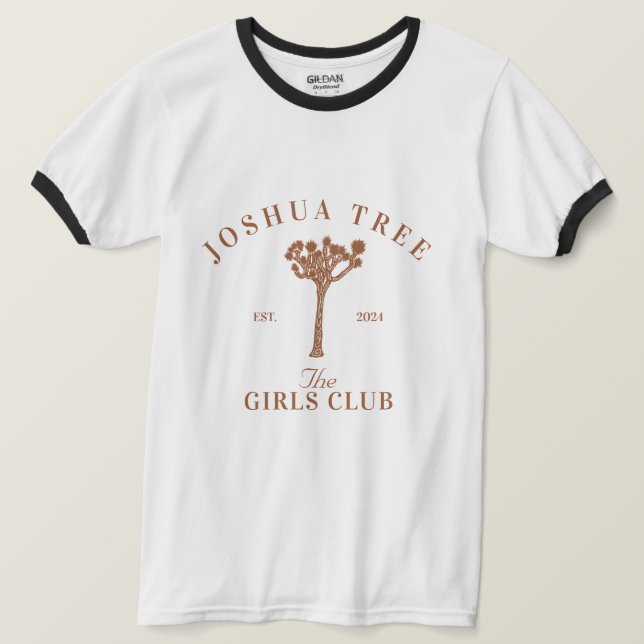 Joshua Tree Bachelorette Girls Club  T-Shirt (Design Front)