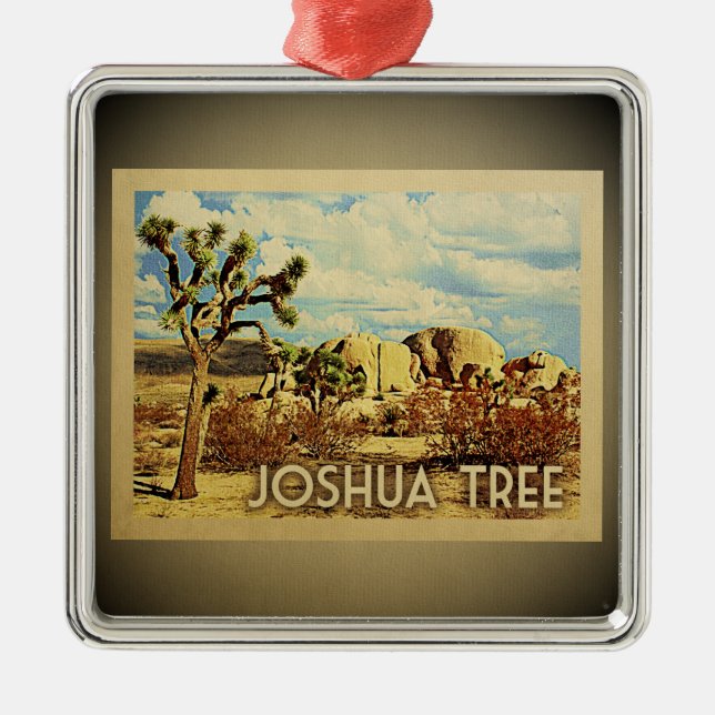 Joshua Tree California Ornament Vintage Travel (Front)