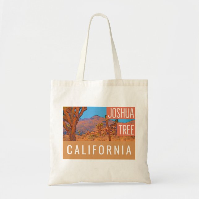 Joshua Tree California Retro Tote Bag (Front)
