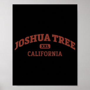 Joshua Tree College Style Rock Climbing Area Desig Poster