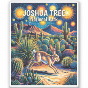 Joshua Tree Desert Wildlife Jackrabbit Colorful
