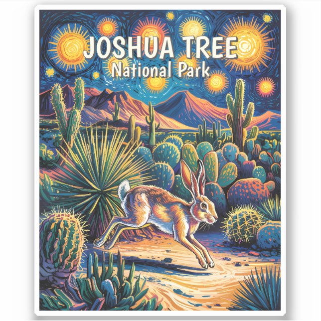 Joshua Tree Desert Wildlife Jackrabbit Colorful (Front)