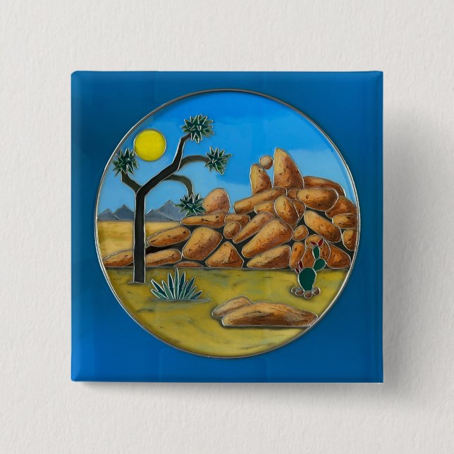 Joshua Tree- Fish Rock Button (Front)