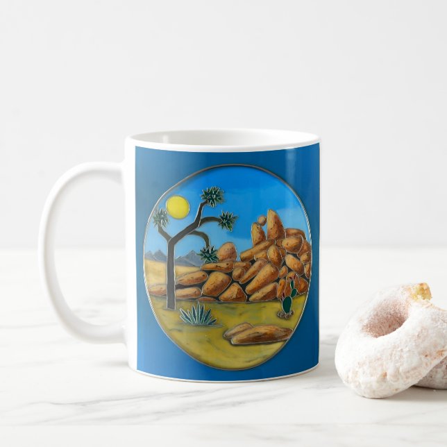 Joshua Tree- Fish Rock Button Coffee Mug (With Donut)