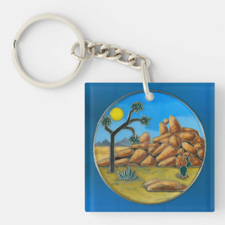 Joshua Tree- Fish Rock Button Key Ring