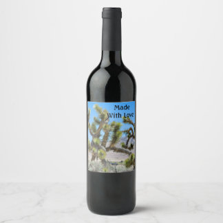 Joshua Tree in California        Wine Label