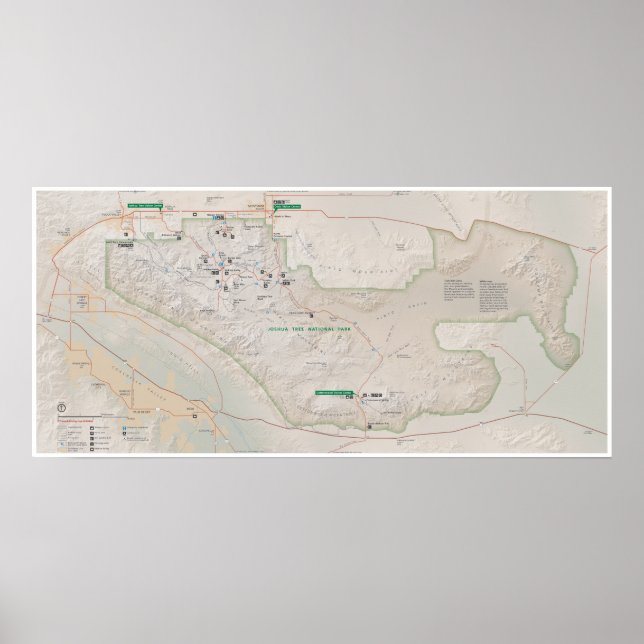 Joshua Tree map poster (Front)