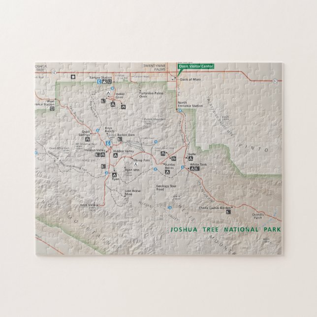 Joshua Tree map puzzle (Horizontal)