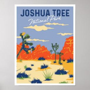 Joshua Tree National Park Art Vintage Travel Poster