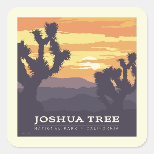 Joshua Tree National Park | California Square Sticker (Front)