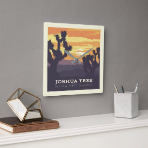 Joshua Tree National Park   California Square Wall Clock
