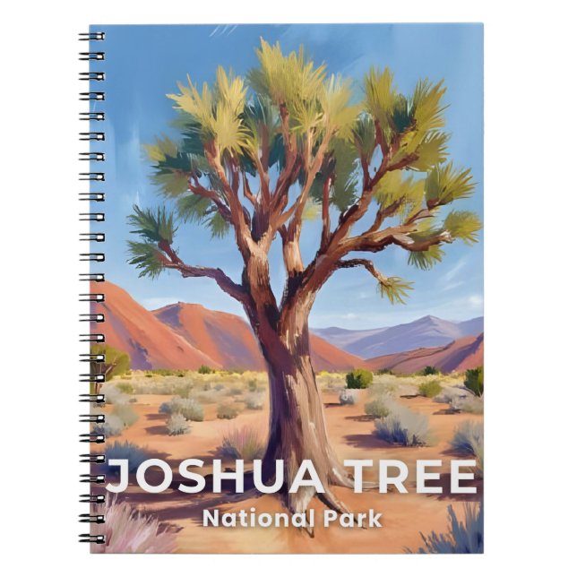 Joshua Tree National Park California Travel Art Notebook (Front)