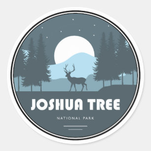 Joshua Tree National Park Deer Classic Round Sticker